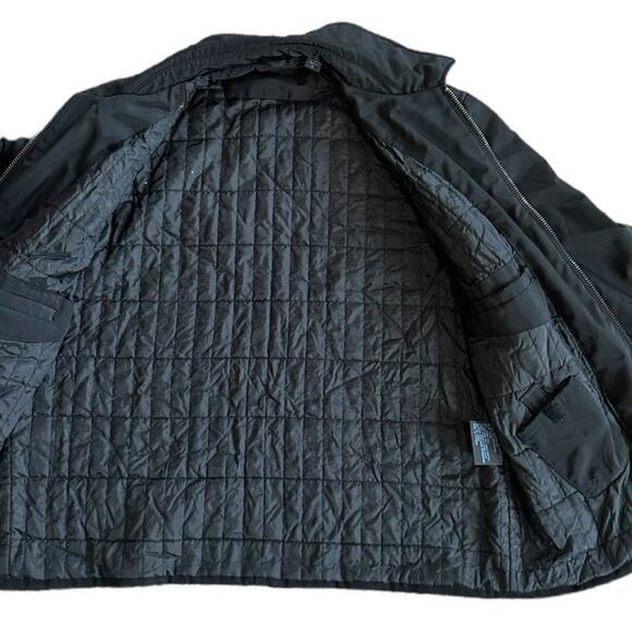 Men’s Black Collared Reaction Kenneth Cole Jacket Size G Mens Black Coat - Picture 3 of 12